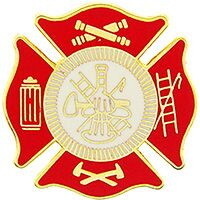 Eagle Emblems P05243 Pin-Fire Dept-Axe, Red (15/16")