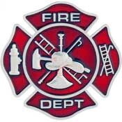 Eagle Emblems P05248 Pin-Fire Dept Logo (PWT/RED), (1")