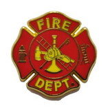 Eagle Emblems P05250 Pin-Fire Dept Logo (YLW/RED), (1