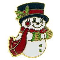 Eagle Emblems P05268 Pin-Hol,Xmas,Snowman (1")