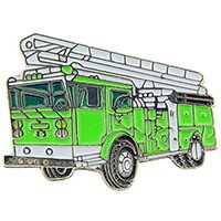 Eagle Emblems P05366 Pin-Fire,Truck,Ladder,Grn (1")