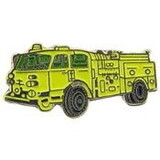 Eagle Emblems P05377 Pin-Veh, Fire, Truck, Ylw Pump (1