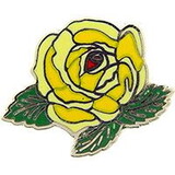 Eagle Emblems P05404 Pin-Plant, Rose, Yellow (1
