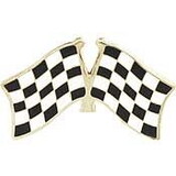 Eagle Emblems P05426 Pin-Flag,Checkered,Crs (1-1/8