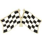 Eagle Emblems P05426 Pin-Flag,Checkered,Crs (1-1/8")