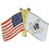 Eagle Emblems P05710 Pin-Org, Masonic Flag/Usa (1")