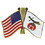 Eagle Emblems P05711 Pin-Org, Shriner/Usa Flag (1")