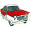 Eagle Emblems P05807 Pin-Car, Metropolitan, Red (1")