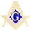 Eagle Emblems P06043 Pin-Org, Masonic Cutout (7/8")