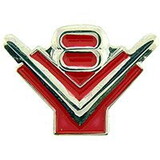 Eagle Emblems P06085 Pin-Car, V8 Logo (1