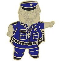 Eagle Emblems P06351 Pin-Pol.Piggy Traffic Cop (1")