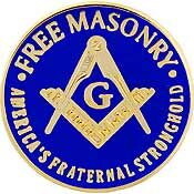 Eagle Emblems P06373 Pin-Org,Masonic Free Mas (1")