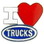 Eagle Emblems P06374 Pin-Truck, I Love Trucks (1")