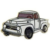 Eagle Emblems P06425 Pin-Truck, Ford, '56, White (1