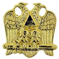 Eagle Emblems P06767 Pin-Org,Masonic 32 Eagle (1")