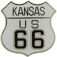 Eagle Emblems P06947 Pin-Route 66,Ks (1")