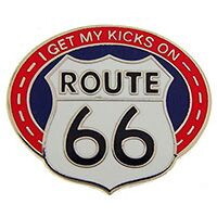 Eagle Emblems P06978 Pin-Route, 66, Get Kick (1")