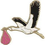Eagle Emblems P06986 Pin-Stork, Pink (1