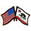 Eagle Emblems P09105 Pin-Usa/California (Cross Flags) (1-1/8")