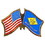 Eagle Emblems P09108 Pin-Usa/Delaware (Cross Flags) (1-1/8")