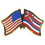 Eagle Emblems P09112 Pin-Usa/Hawaii (Cross Flags) (1-1/8")