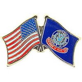 Eagle Emblems P09113 Pin-Usa/Idaho (CROSS FLAGS), (1-1/8