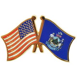 Eagle Emblems P09120 Pin-Usa/Maine (Cross Flags) (1-1/8