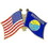Eagle Emblems P09127 Pin-Usa/Montana (CROSS FLAGS), (1-1/8")