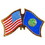 Eagle Emblems P09128 Pin-Usa/Nebraska (CROSS FLAGS), (1-1/8")