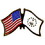 Eagle Emblems P09140 Pin-Usa/Rhode Island (CROSS FLAGS), (1-1/8")