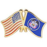 Eagle Emblems P09145 Pin-Usa/Utah (Cross Flags) (1-1/8