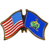 Eagle Emblems P09146 Pin-Usa/Vermont (Cross Flags) (1-1/8