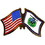Eagle Emblems P09149 Pin-Usa/West Virginia (Cross Flags) (1-1/8")