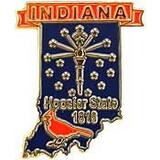 Eagle Emblems P09215 Pin-Indiana (Map) (1