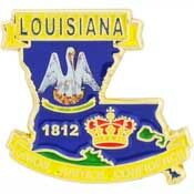 Eagle Emblems P09219 Pin-Louisiana (Map) (1")