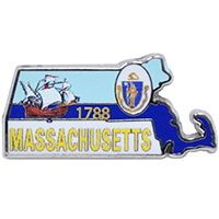 Eagle Emblems P09222 Pin-Massachusetts (1-1/8")
