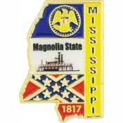 Eagle Emblems P09225 Pin-Mississippi (Map) (1")