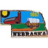 Eagle Emblems P09228 Pin-Nebraska (MAP), (1
