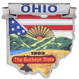 Eagle Emblems P09236 Pin-Ohio (Map) (1