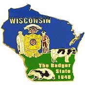 Eagle Emblems P09250 Pin-Wisconsin (MAP), (1-1/8")