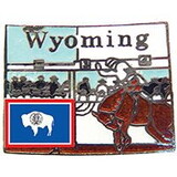 Eagle Emblems P09251 Pin-Wyoming (Map) (1