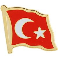 Eagle Emblems P09610 Pin-Turkey (FLAG), (1-1/16")