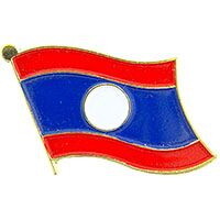 Eagle Emblems P09643 Pin-Laos (FLAG), (1-1/16")