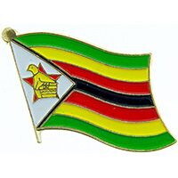 Eagle Emblems P09665 Pin-Zimbabwe (FLAG), (1-1/16")