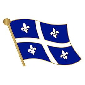 Eagle Emblems P09670 Pin-Quebec (FLAG), (1-1/16")