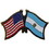 Eagle Emblems P09705 Pin-Usa/Argentina (Cross Flags) (1-1/8")