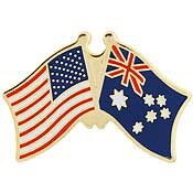Eagle Emblems P09706 Pin-Usa/Australia (CROSS FLAGS), (1-1/8")