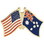 Eagle Emblems P09706 Pin-Usa/Australia (Cross Flags) (1-1/8")