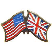 Eagle Emblems P09715 Pin-Usa/Great Britain (CROSS FLAGS), (1-1/8")