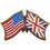 Eagle Emblems P09715 Pin-Usa/Great Britain (Cross Flags) (1-1/8")